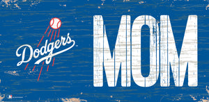 Los Angeles Dodgers Mom Wood Sign - 6"x12"