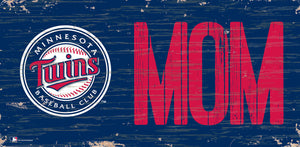 Minnesota Twins Mom Wood Sign - 6"x12"