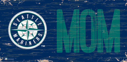 Seattle Mariners Mom Wood Sign - 6