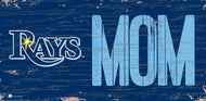 Tampa Bay Rays Mom Wood Sign - 6"x12"