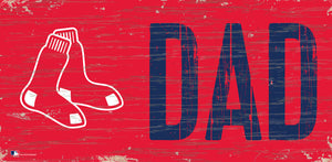 Boston Red Sox Dad Wood Sign - 6"x12"