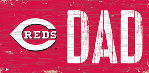 Cincinnati Reds Dad Wood Sign - 6"x12"
