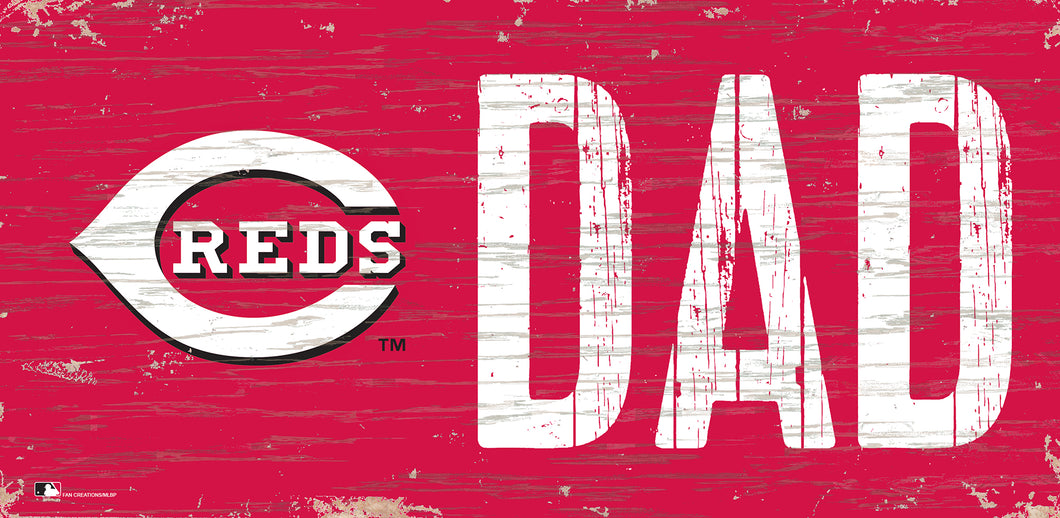 Cincinnati Reds Dad Wood Sign - 6