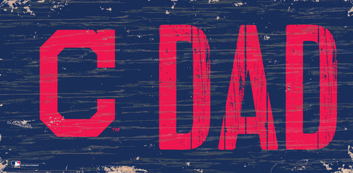 Cleveland Indians Dad Wood Sign - 6