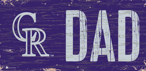 Colorado Rockies Dad Wood Sign - 6