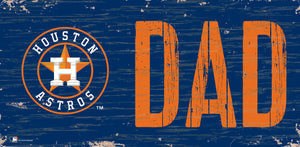 Houston Astros Dad Wood Sign - 6"x12"