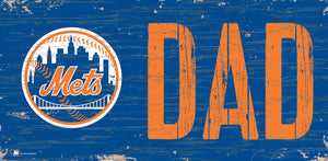 New York Mets Dad Wood Sign - 6"x12"