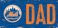 New York Mets Dad Wood Sign - 6"x12"