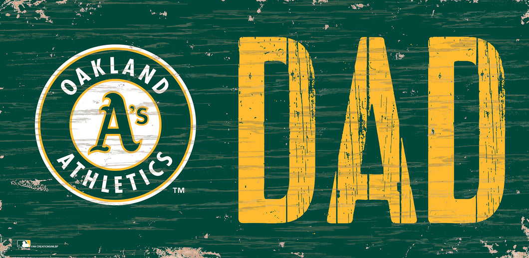 Oakland Athletics Dad Wood Sign - 6