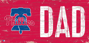 Philadelphia Phillies Dad Wood Sign - 6"x12"