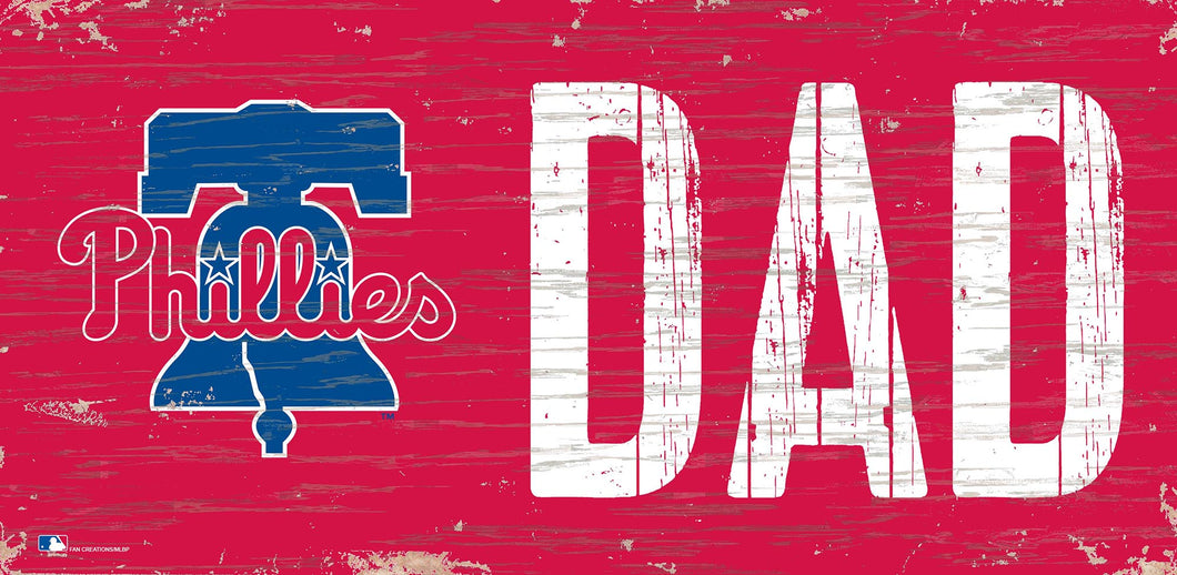 Philadelphia Phillies Dad Wood Sign - 6