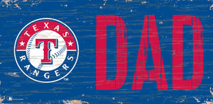Texas Rangers Dad Wood Sign - 6"x12"