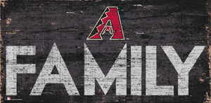 Arizona Diamondbacks Family Wood Sign - 12" x 6"