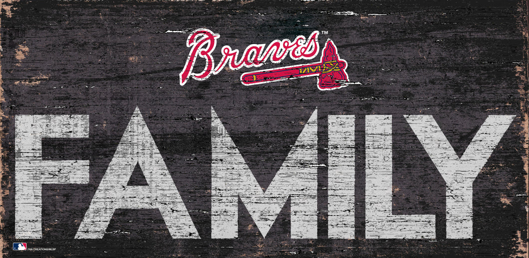 Atlanta Braves Family Wood Sign 