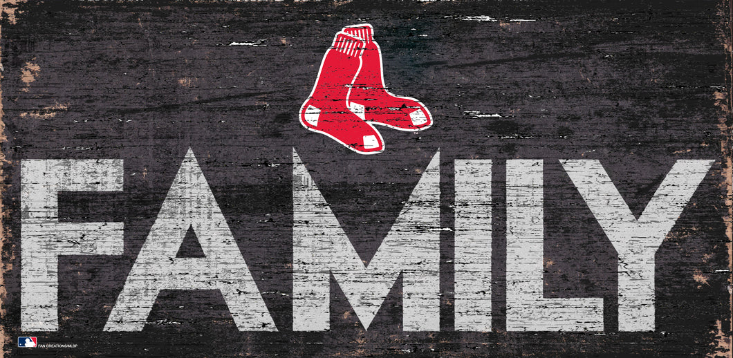 Boston Red Sox Family Wood Sign