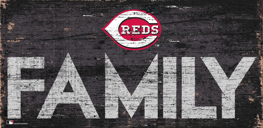 Cincinnati Reds Family Wood Sign