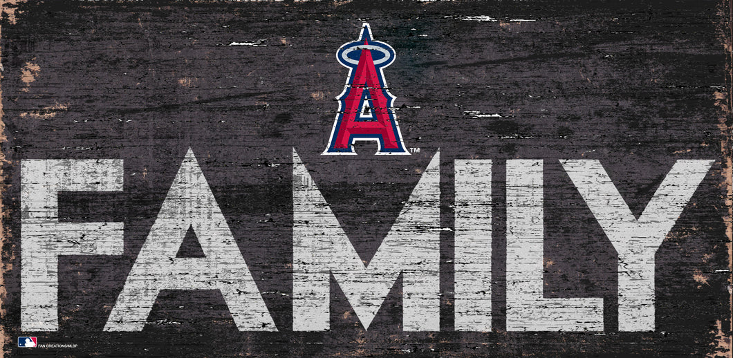 Los Angeles Angels Family Wood Sign