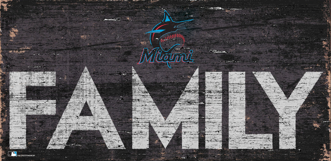 Miami Marlins Family Wood Sign