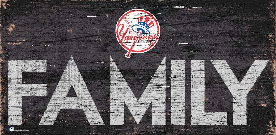 New York Yankees Family Wood Sign