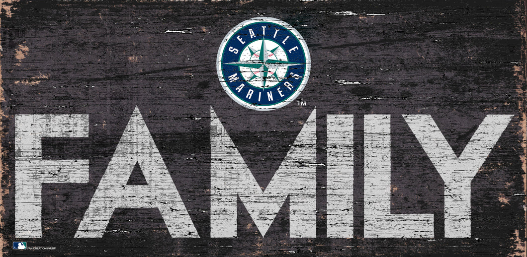 Seattle Mariners Family Wood Sign