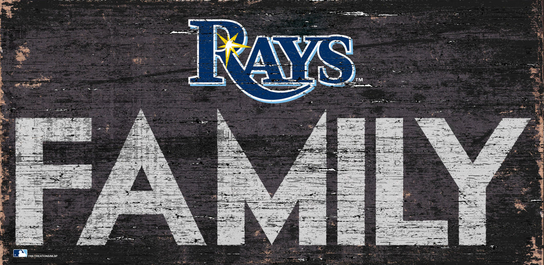 Tampa Bay Rays Family Wood Sign
