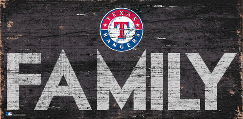 Texas Rangers Family Wood Sign