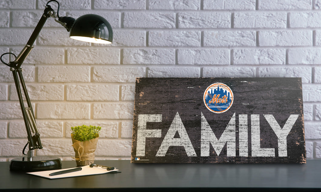 New York Mets Family Wood Sign 