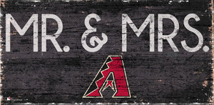 Arizona Diamondbacks Mr. & Mrs. Wood Sign - 6"x12"