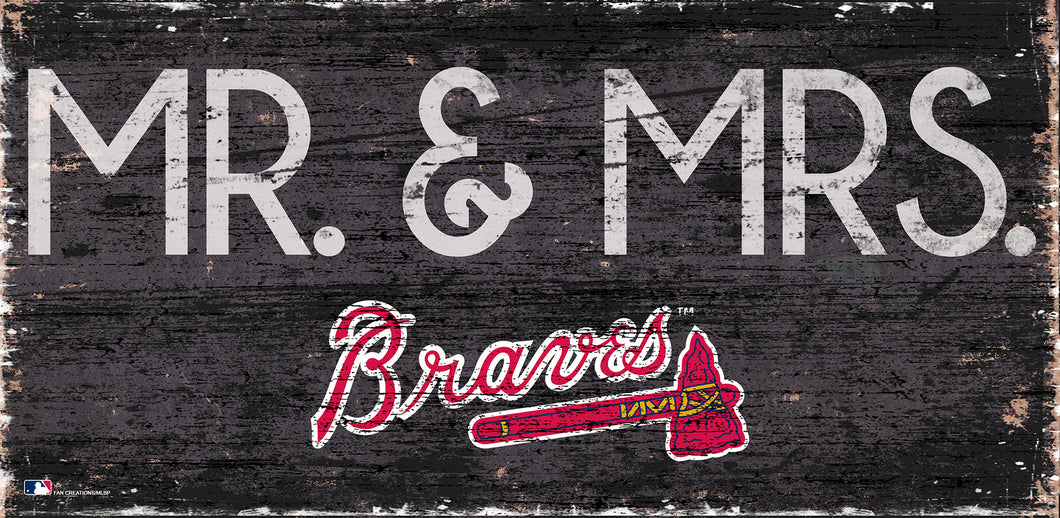 Atlanta Braves Mr. & Mrs. Wood Sign - 6