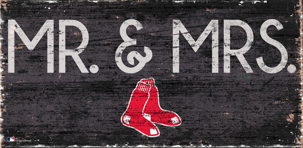 Boston Red Sox Mr. & Mrs. Wood Sign - 6