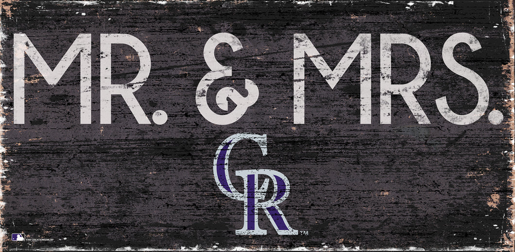 Colorado Rockies Mr. & Mrs. Wood Sign - 6