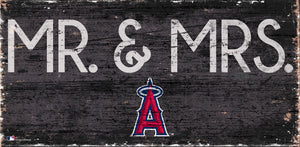 Los Angeles Angels Mr. & Mrs. Wood Sign - 6"x12"