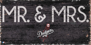 Los Angeles Dodgers Mr. & Mrs. Wood Sign - 6"x12"