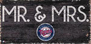 Minnesota Twins Mr. & Mrs. Wood Sign - 6"x12"