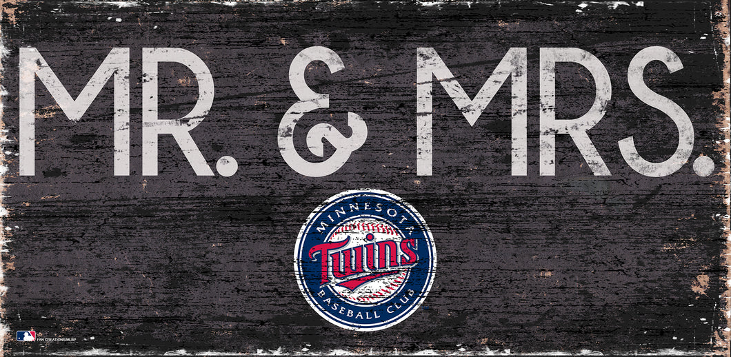 Minnesota Twins Mr. & Mrs. Wood Sign - 6