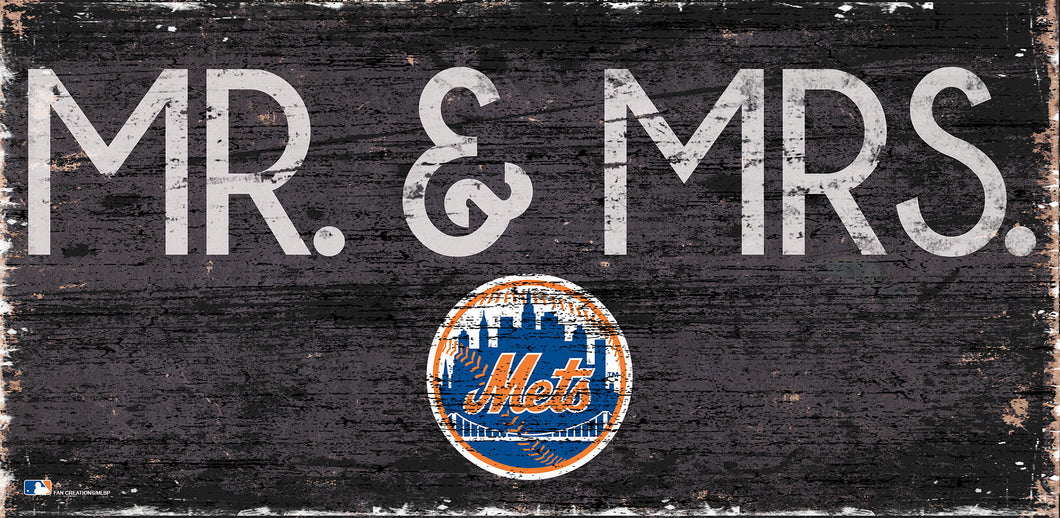 New York Mets Mr. & Mrs. Wood Sign - 6