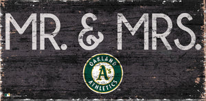 Oakland Athletics Mr. & Mrs. Wood Sign - 6"x12"