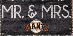 San Francisco Giants Mr. & Mrs. Wood Sign - 6"x12"