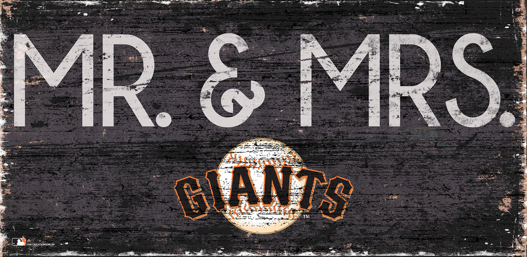 San Francisco Giants Mr. & Mrs. Wood Sign - 6