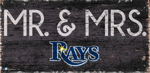 Tampa Bay Rays Mr. & Mrs. Wood Sign - 6"x12"