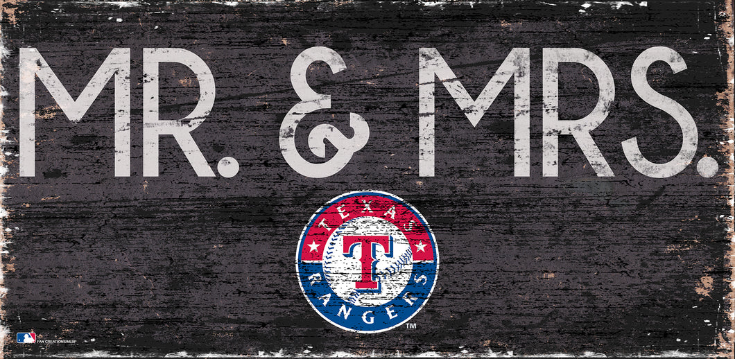 Texas Rangers Mr. & Mrs. Wood Sign - 6
