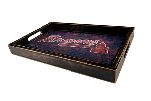 Atlanta Braves Team Color Wood Tray