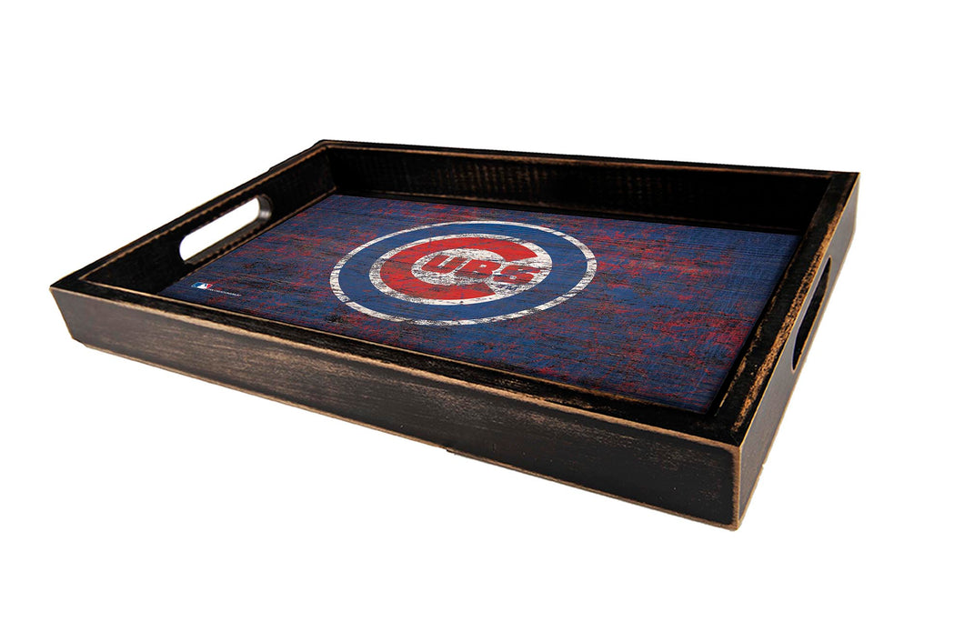 Chicago Cubs Team Color Wood Tray