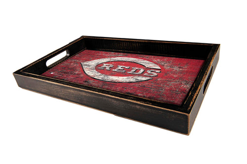 Cincinnati Reds Team Color Wood Tray
