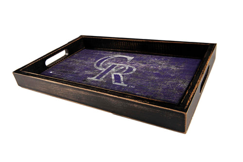 Colorado Rockies Team Color Wood Tray