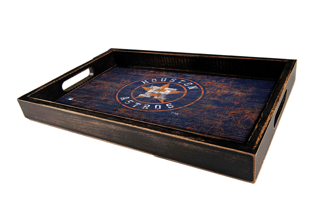 Houston Astros Team Color Wood Tray