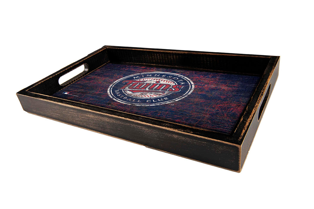 Minnesota Twins Team Color Wood Tray