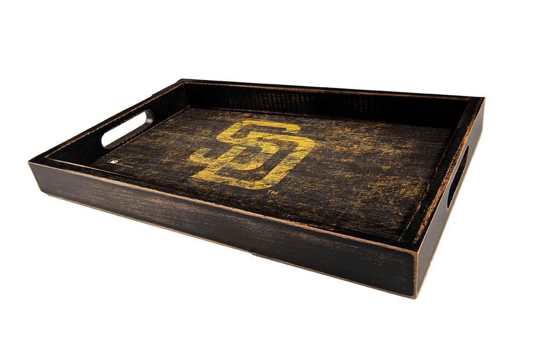 San Diego Padres Team Color Wood Tray