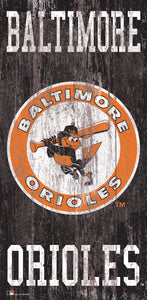 Baltimore Orioles Heritage Logo Wood Sign - 6"x12"