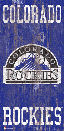 Colorado Rockies Heritage Logo Wood Sign - 6